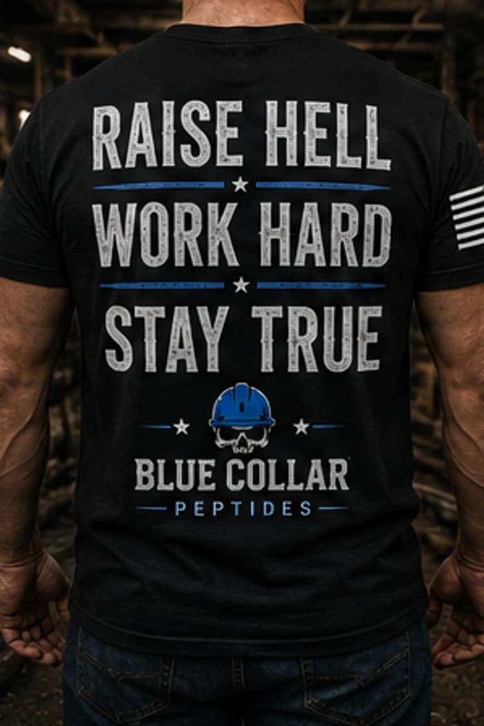 Raise Hell Work Hard Tee back view