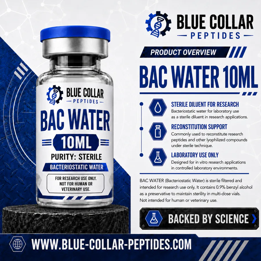 BAC Water 10 mL included in The Blue Collar Starter Toolbox