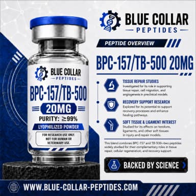 BPC-157 10 mg + TB-500 10 mg research material