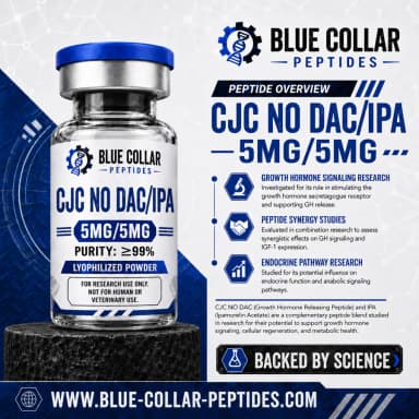 CJC-1295 (No DAC) 5 mg + Ipamorelin 5 mg research material