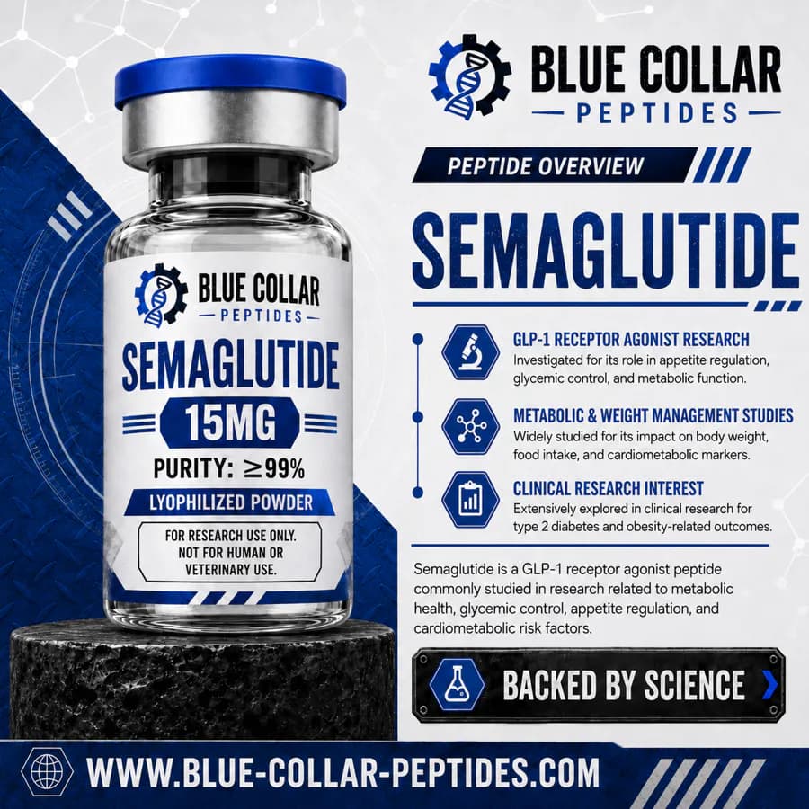 Semaglutide 15 mg laboratory research product