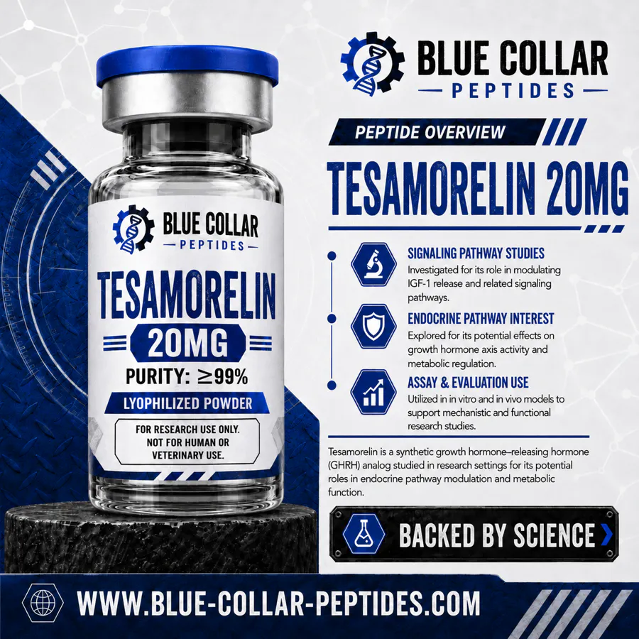 Tesamorelin 20 mg included in The Pituitary Powertrain